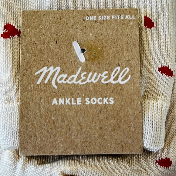 Madewell Shimmer Ankle Socks in Petal Hearts - Picture 6 of 8